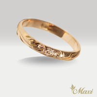 Honu Hawaiian Sea Turtle Ring [3mm, 14K/18K Gold/Platinum] 