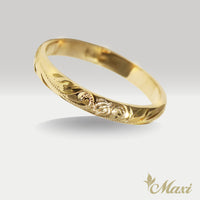 Honu Hawaiian Sea Turtle Ring [3mm, 14K/18K Gold/Platinum] 