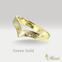 3mm Cough Whale Tail Ring [14K/18K Gold]