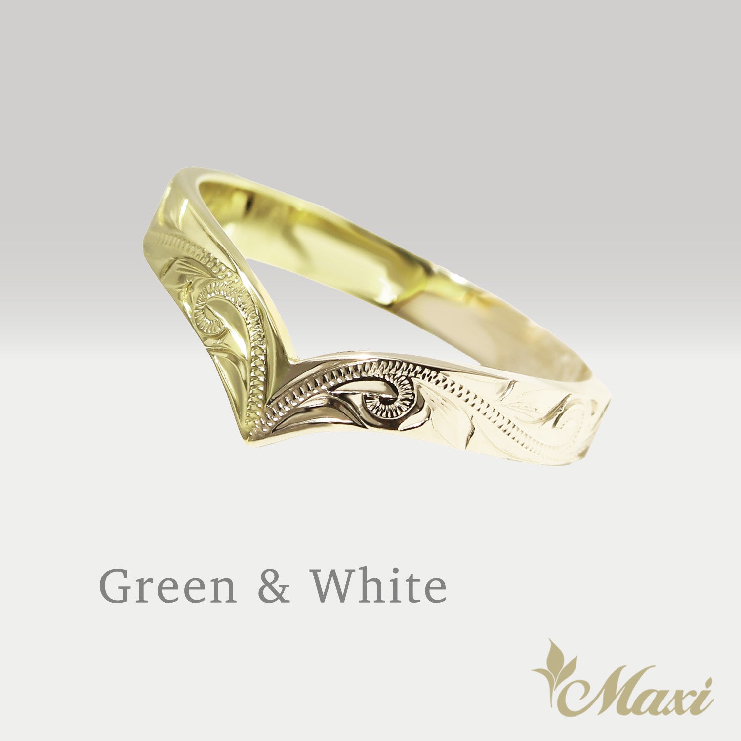 3mm Kohola Whale Tail Two Tone Ring [14K Gold] 