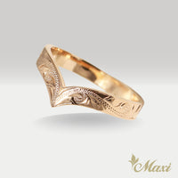 3mm Cough Whale Tail Ring [14K/18K Gold]