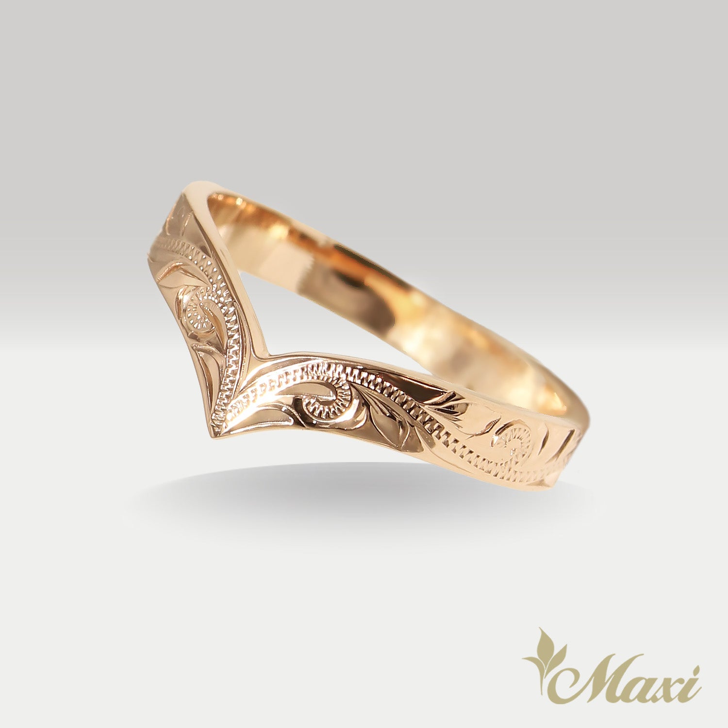 3mm Cough Whale Tail Ring [14K/18K Gold]