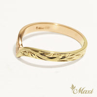 3mm Kohola Whale Tail Two Tone Ring [14K Gold] 