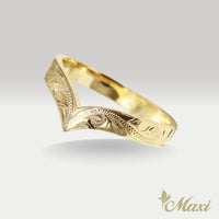 3mm Cough Whale Tail Ring [14K/18K Gold]