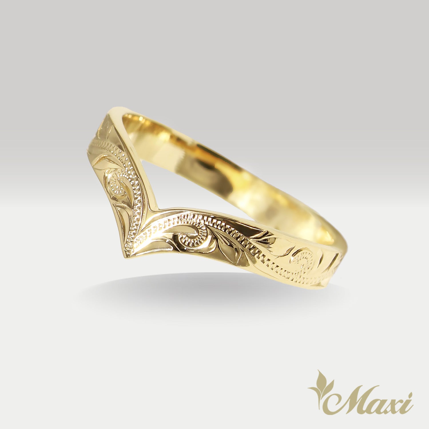 3mm Cough Whale Tail Ring [14K/18K Gold]