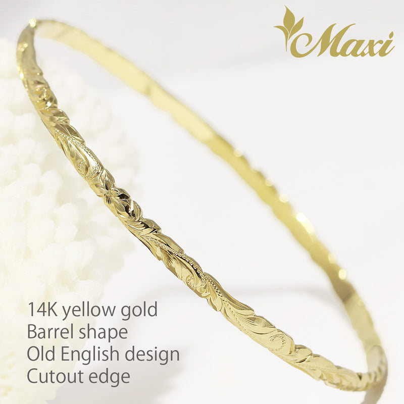 [14K/18K Gold] Custom 3mm Closed Bangle Bracelet*Made-to-order*