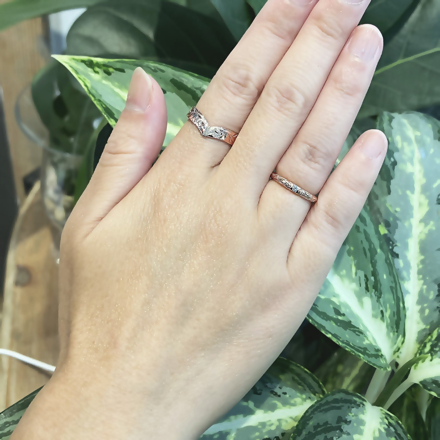 [14K/18K Gold] 4mm Kohola Whale Tail Ring*Made to Order*