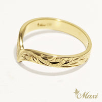 [14K/18K Gold] 4mm Kohola Whale Tail Ring*Made to Order*