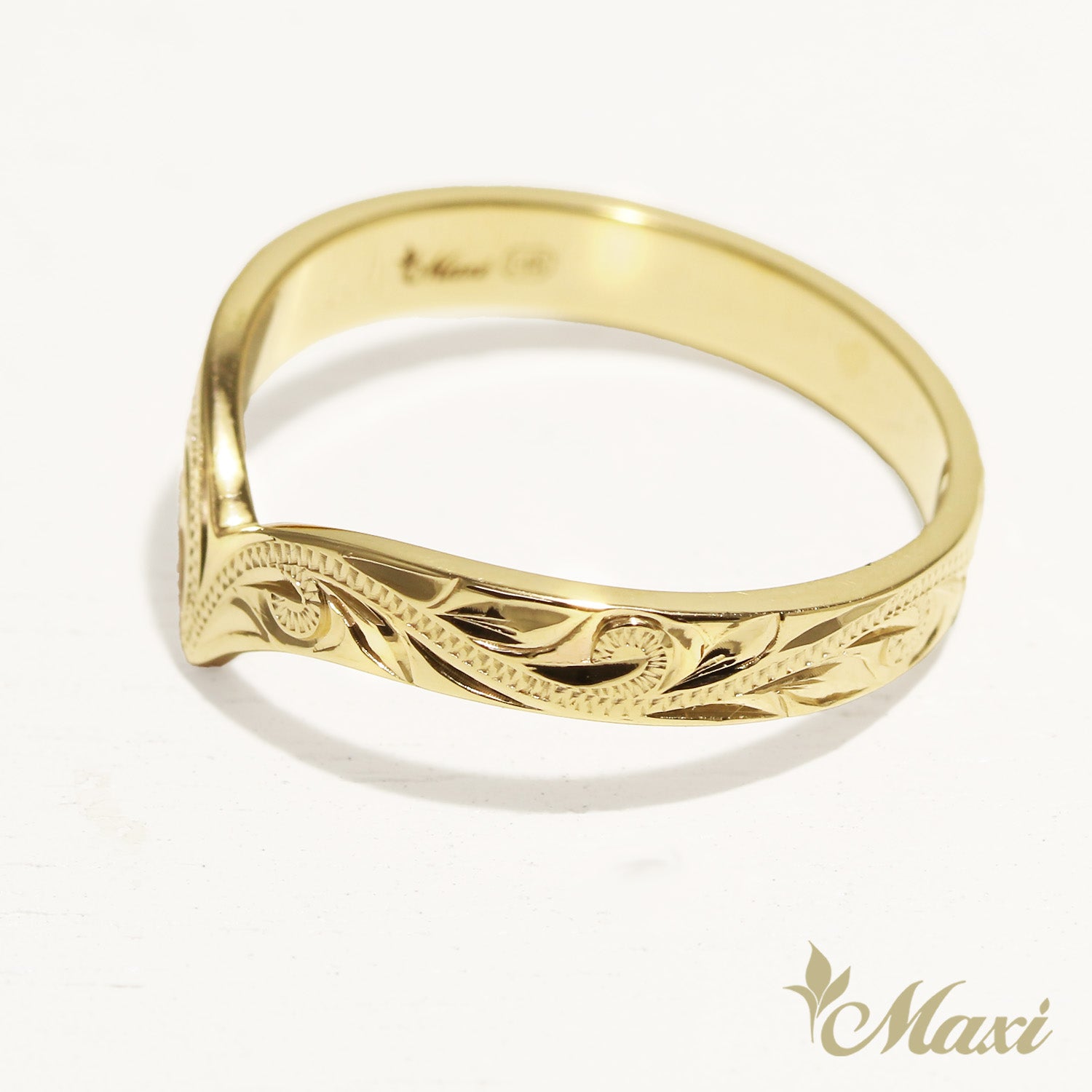[14K/18K Gold] 4mm Kohola Whale Tail Ring*Made to Order*