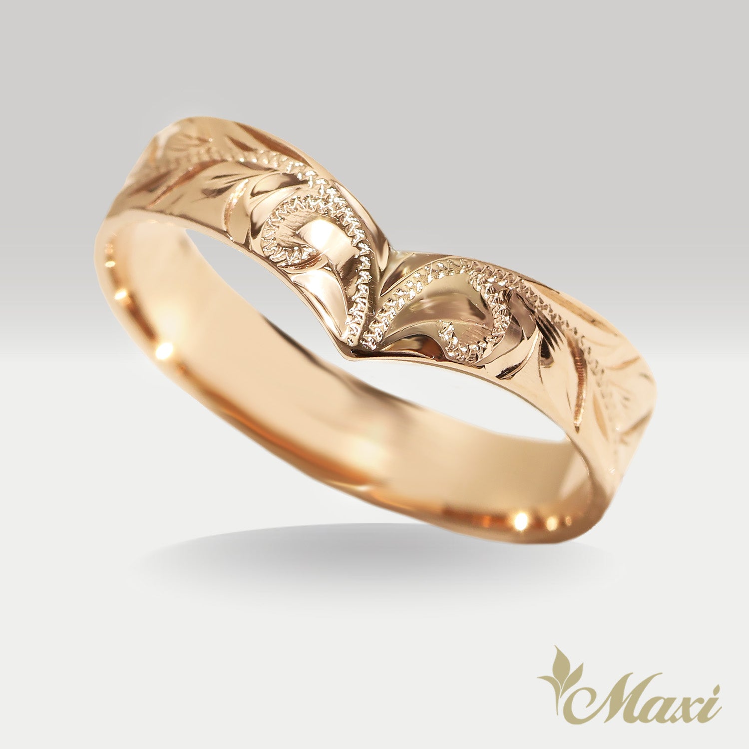 [14K/18K Gold] 4mm Kohola Whale Tail Ring*Made to Order*