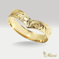 [14K/18K Gold] 4mm Kohola Whale Tail Ring*Made to Order*