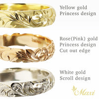 4mm Custom Hawaiian Ring [14K/18K Gold/Platinum]