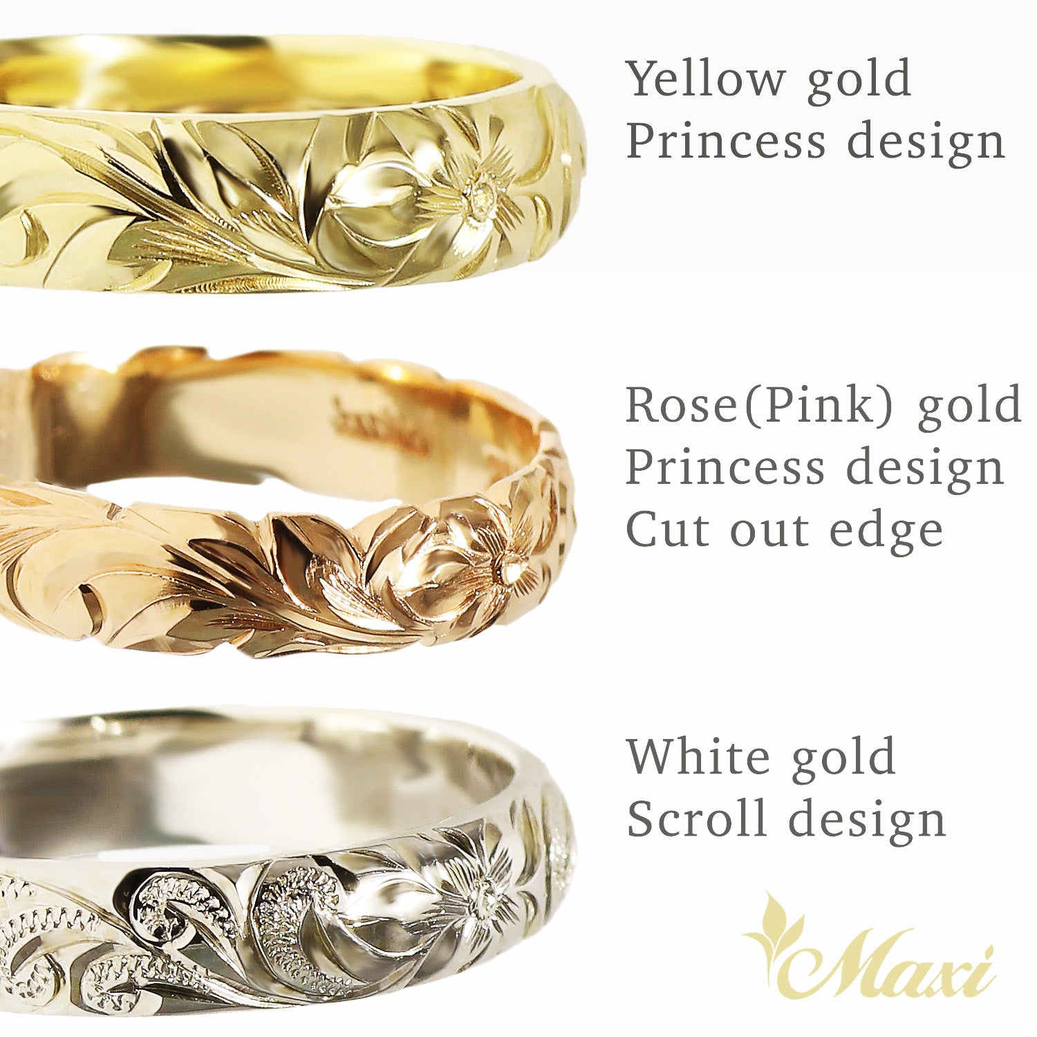 4mm Custom Hawaiian Ring [14K/18K Gold/Platinum]