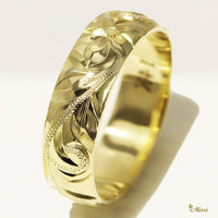 6mm Barrel Ring_Cut Out Edge Yellow Gold