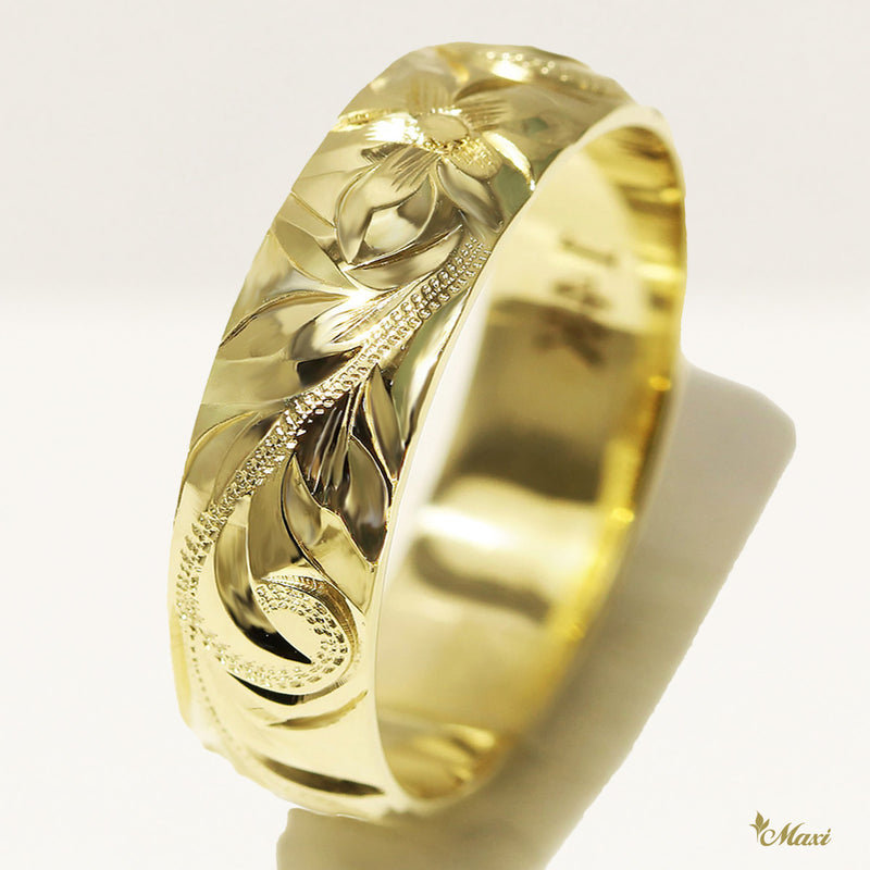 6mm Barrel Ring_Cut Out Edge Yellow Gold
