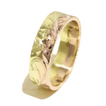 [14K Gold] 6mm Rainbow Ring_Two Tone_Flat Shape