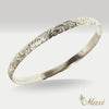 6mm Closed Bangle Bracelet_Scroll & Honu　[14K/18K/Platinum Gold]