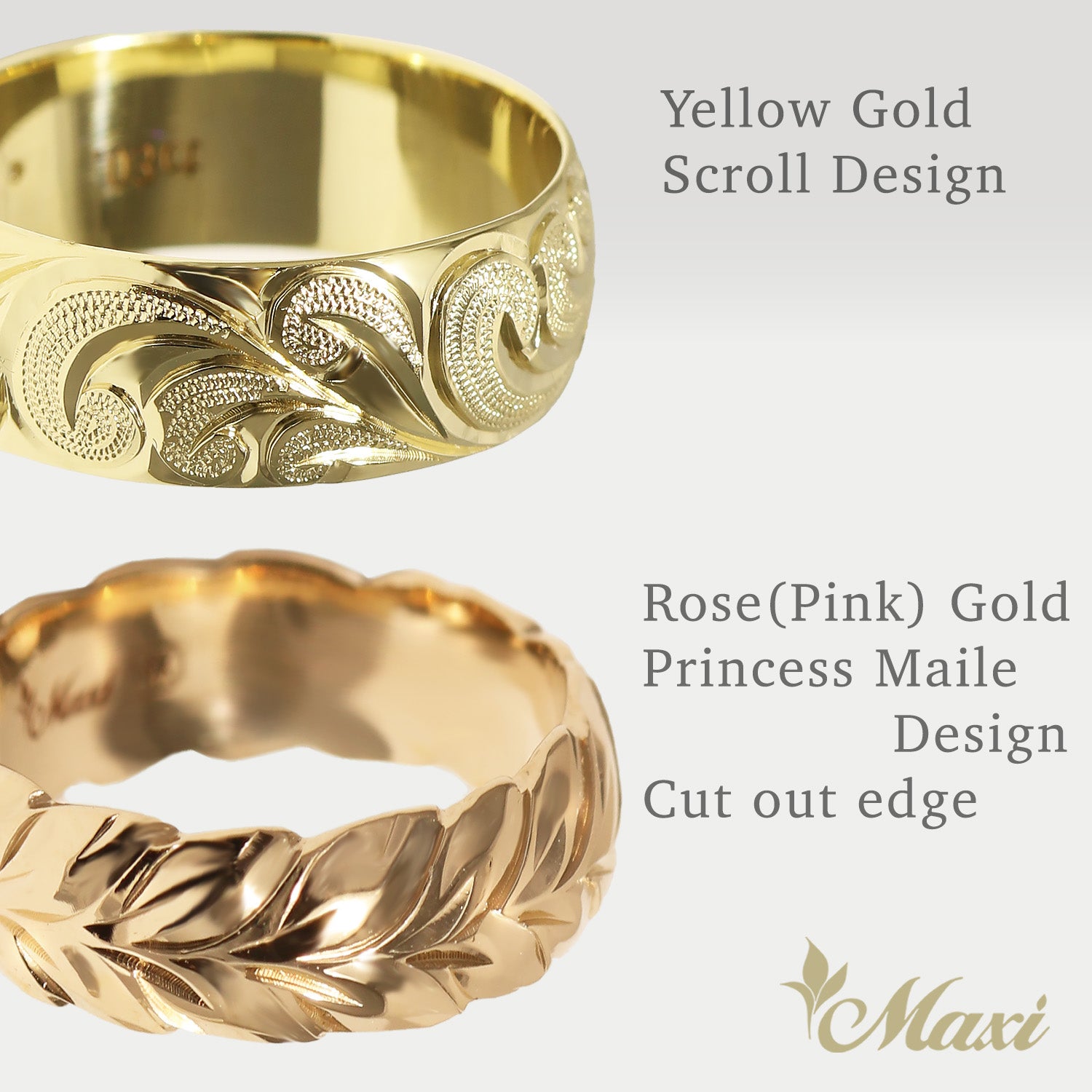 [14K/18K Gold/Platinum] 6mm Custom Hawaiian Ring (TRD/R_6mm))