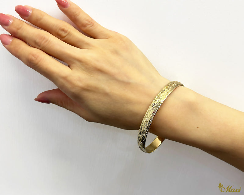 [14K Gold] Custom 8mm Closed Bangle Bracelet *Made-to-order*