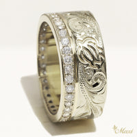 9mm Eternity Diamond Honu Ring [14K Gold]