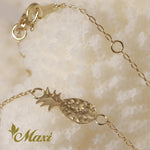 [14K Gold] Pineapple Charm Bracelet/Anklet (B0594)