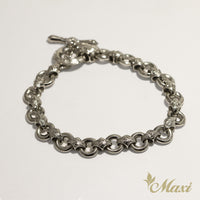 Maile Chain Links Bracelet [Black Chrome Silver 925]