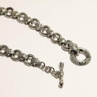 Maile Chain Links Bracelet [Black Chrome Silver 925]