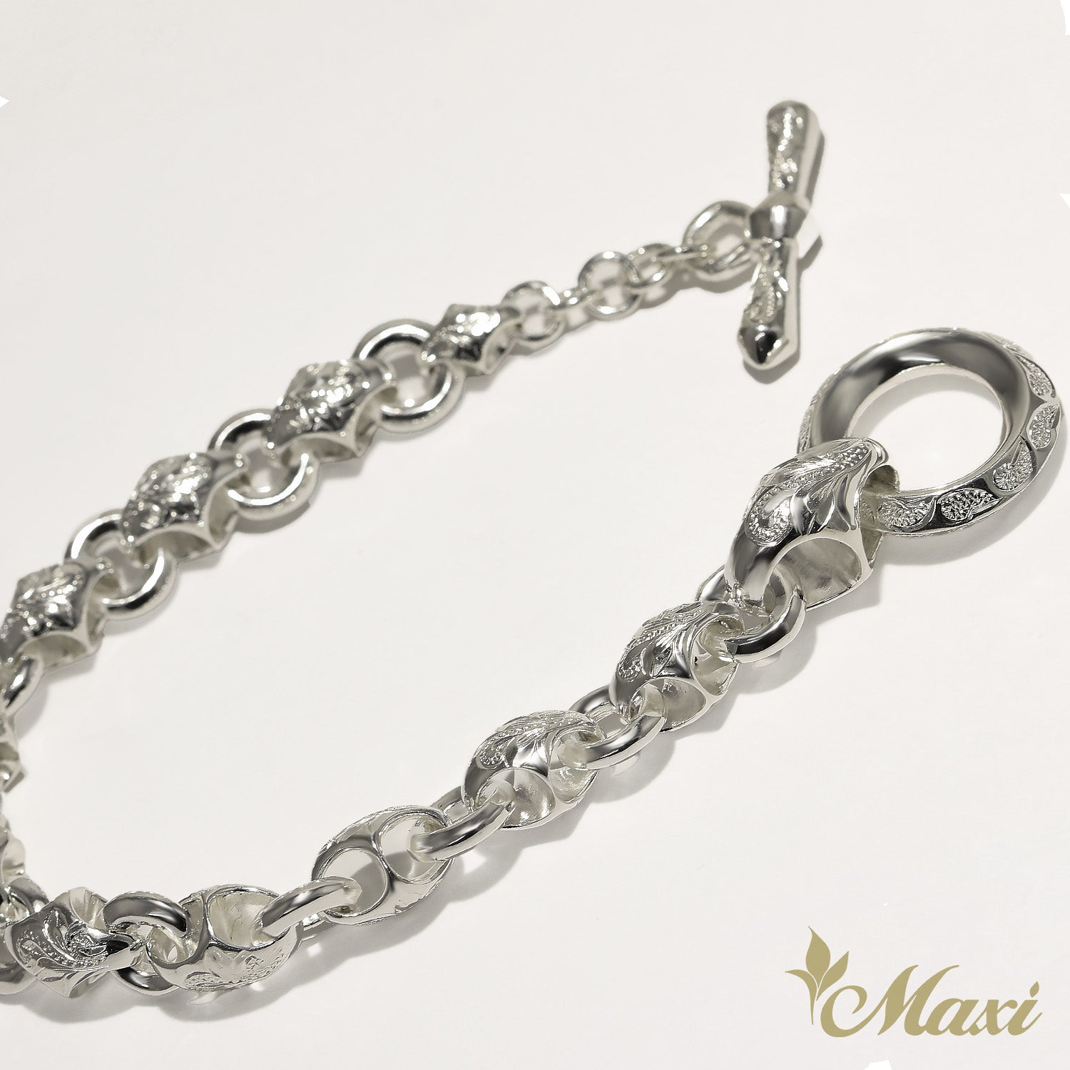 Maile Chain Bracelet [Black Chrome Silver 925]