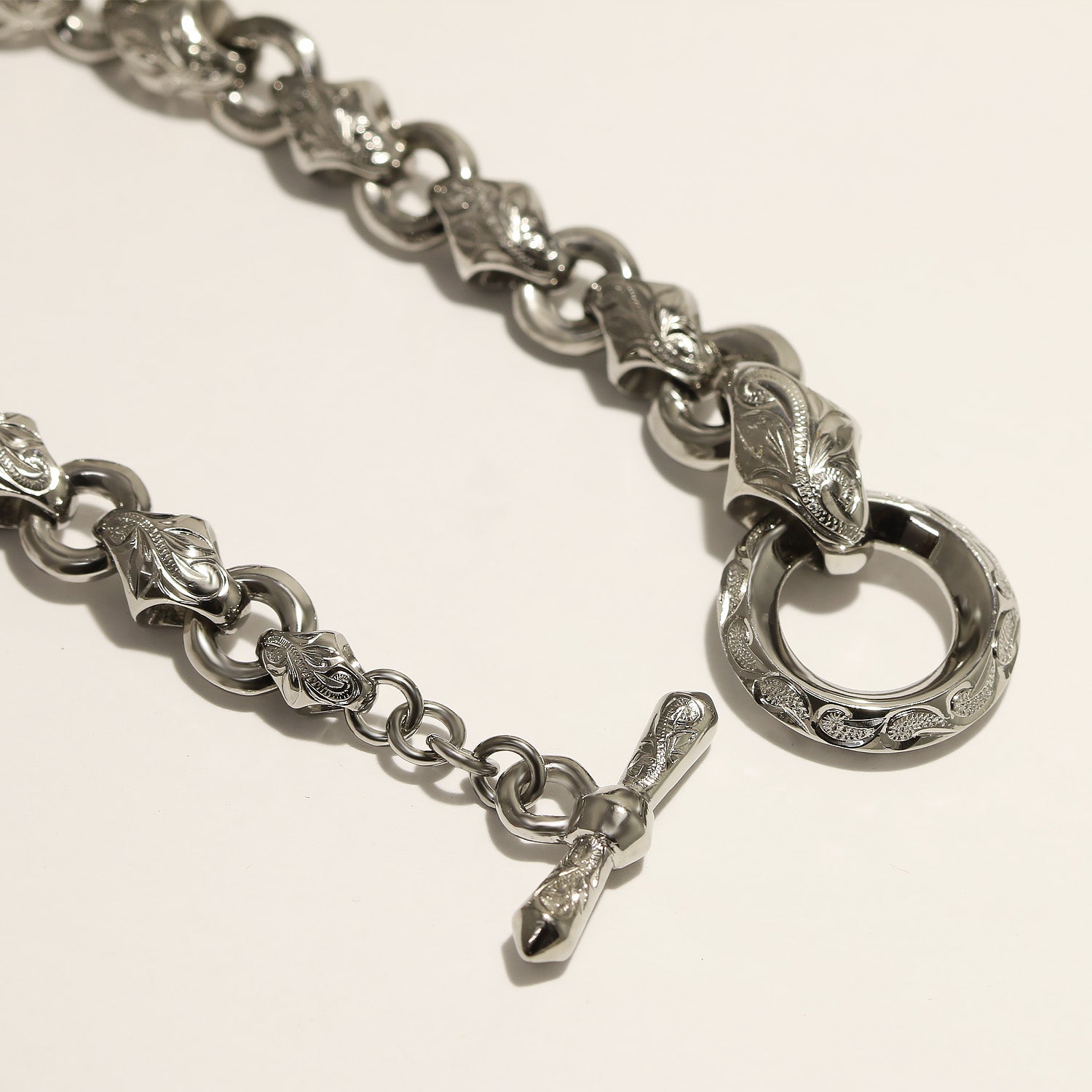 Maile Chain Bracelet [Black Chrome Silver 925]