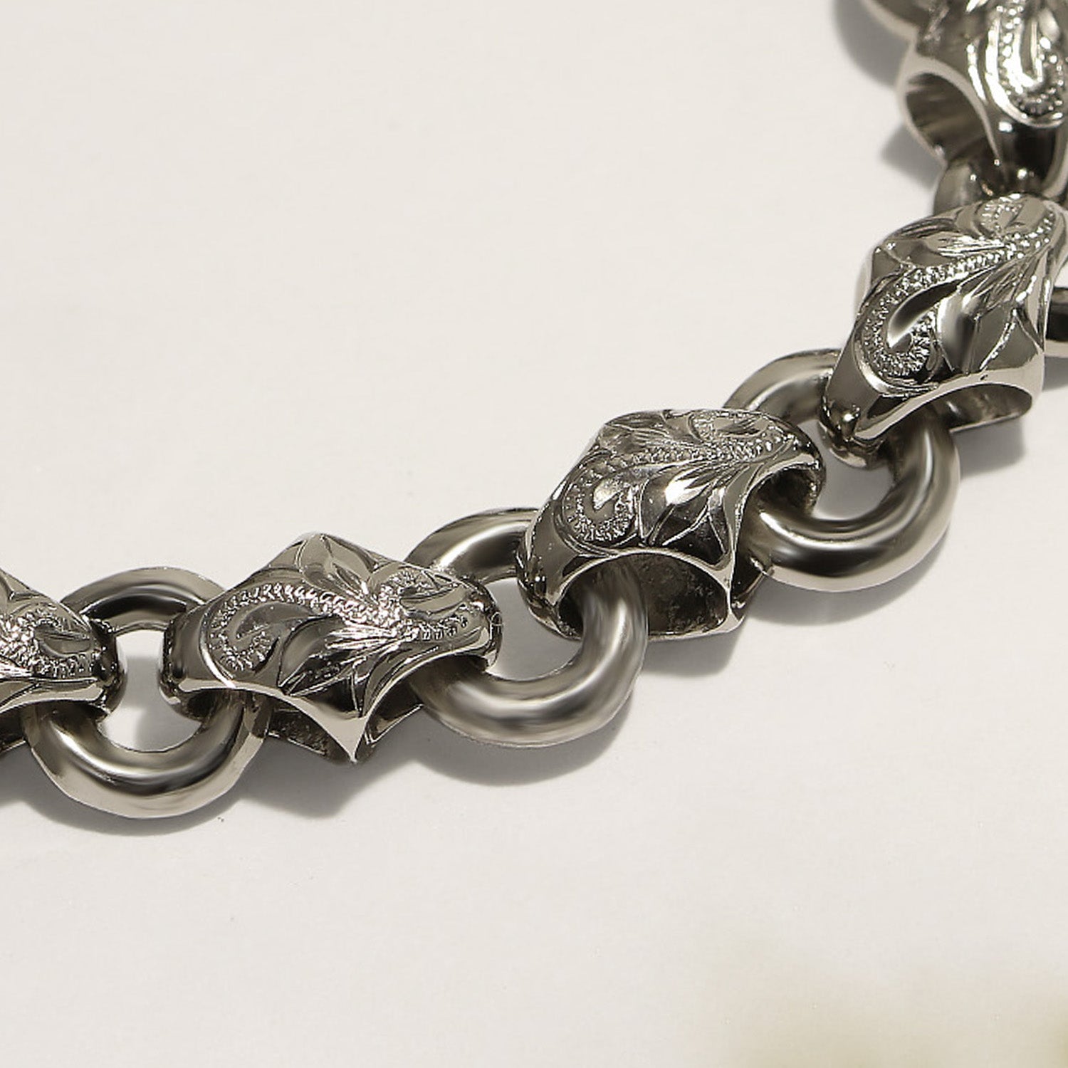 Maile Chain Bracelet [Black Chrome Silver 925]