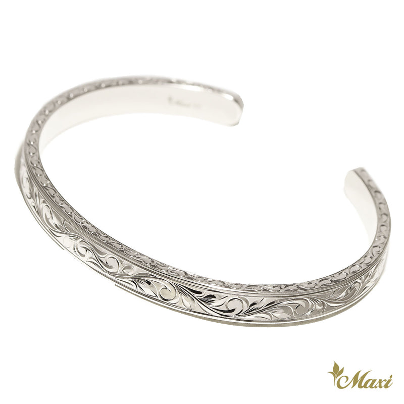 [Silver 925] 6mm Border Line Bangle Bracelet (B0167)