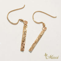 Bar Pierced Earring_Medium_3mm [14K/18K Gold]