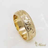 6mm Coin Edge Hawaiian Ring [14K/18K Gold/Platinum]