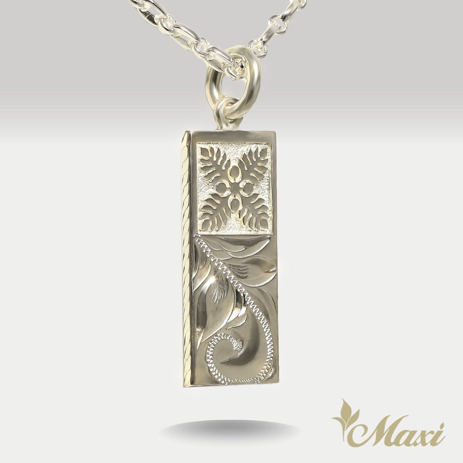 Hawaiian Quilt Pendant-Kukui Tree [Silver 925]