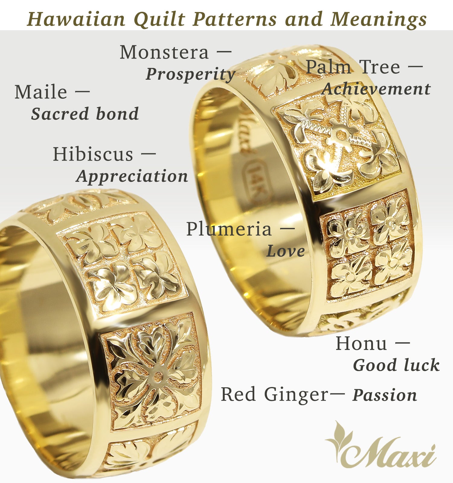 Hawaiian Quilt Ring [14K/18K Gold]
