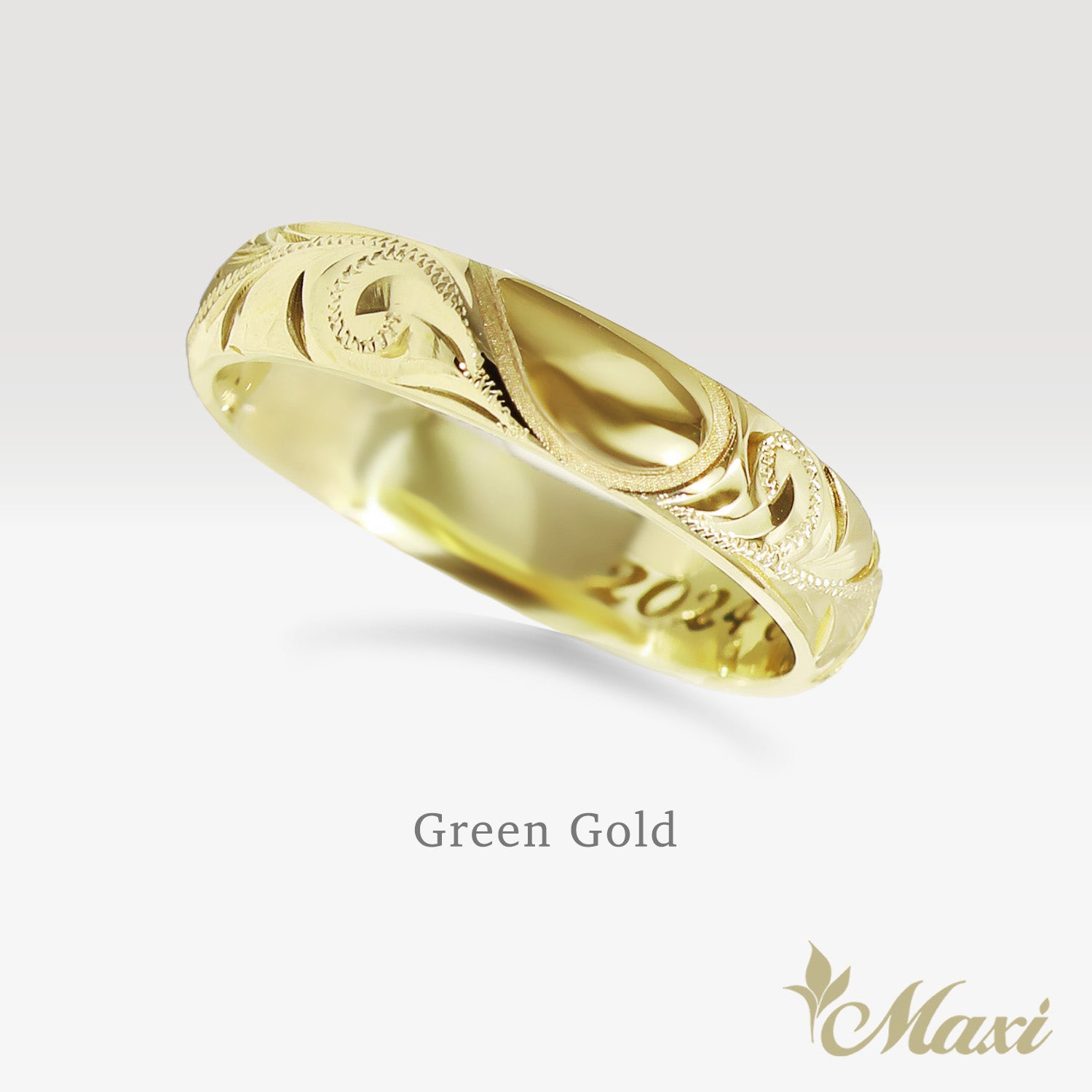 4mm & 6mm Heart_Hawaiian Couple Rings [14K/18K Gold/Platinum]