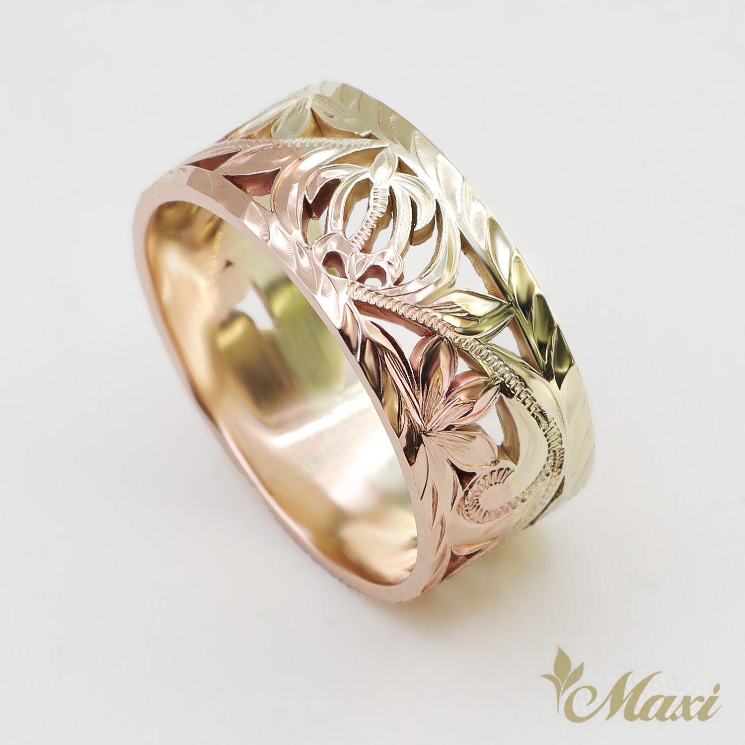 Honu&Naupaka Cut-Work Ring [14K/18K Gold]