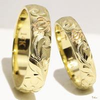 Honu ring set 5mm 4mm pair