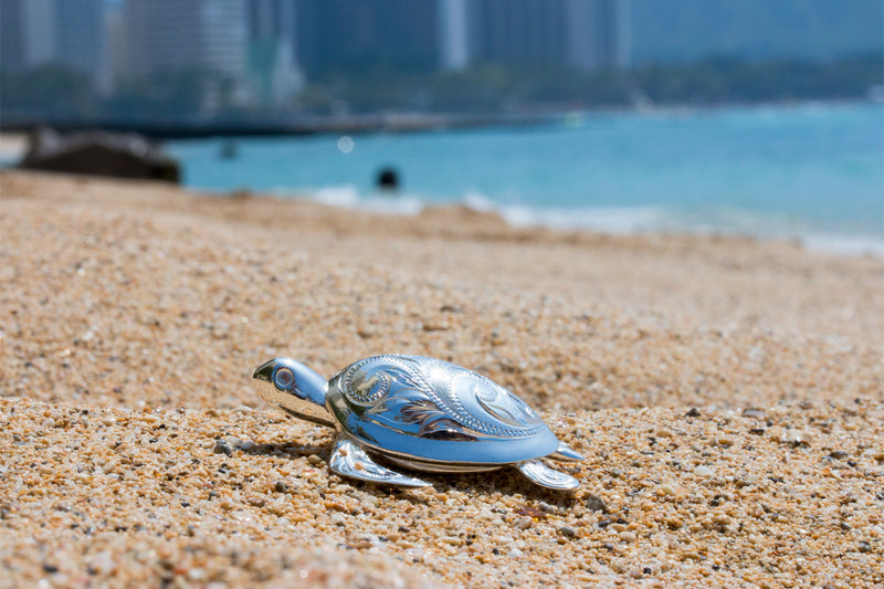 [Silver925]Honu(Hawaiian Sea Turtle)Display Figure*Made-to-order* ホヌの置き物(A0507)