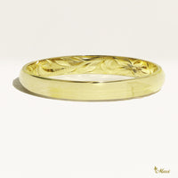 3mm Barrel Inner Engraved Ring [14K/18K Gold/Platinum]