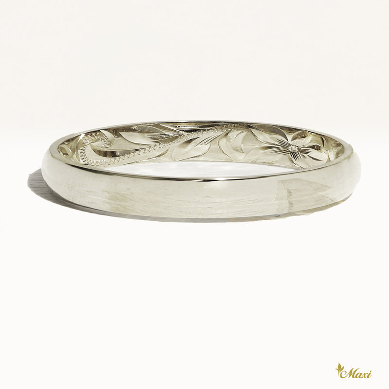 3mm Barrel Inner Engraved Ring [14K/18K Gold/Platinum]