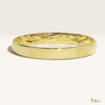 [14K/18K Gold/Platinum] 3mm Barrel Inner Engraved Ring *Made to Order* (R0583_3mm)