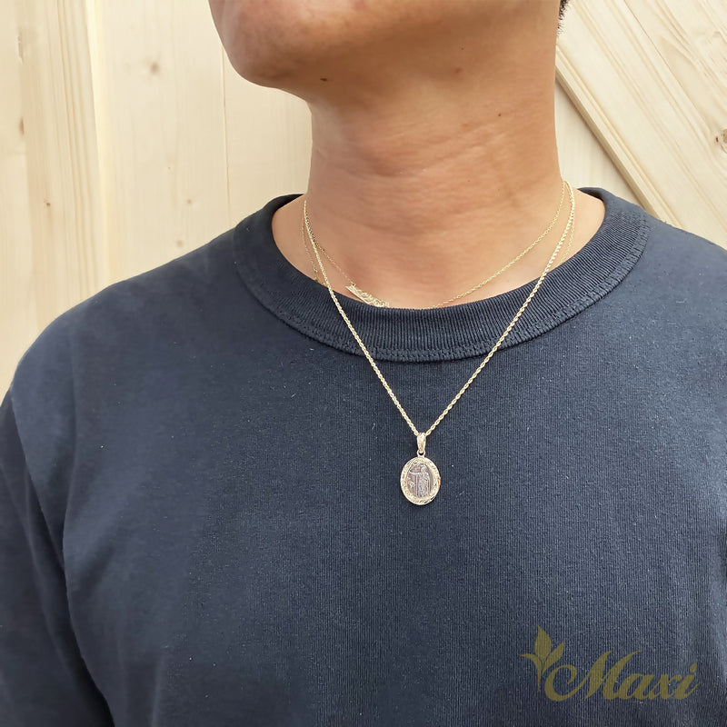 King Kamehameha Coin Oval Pendant [14K/18K Gold]