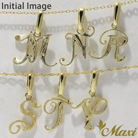 [14K Gold] Crown Initial Pendant with Star Charm Set (P0428, A0124, P0498) [Made to Order]