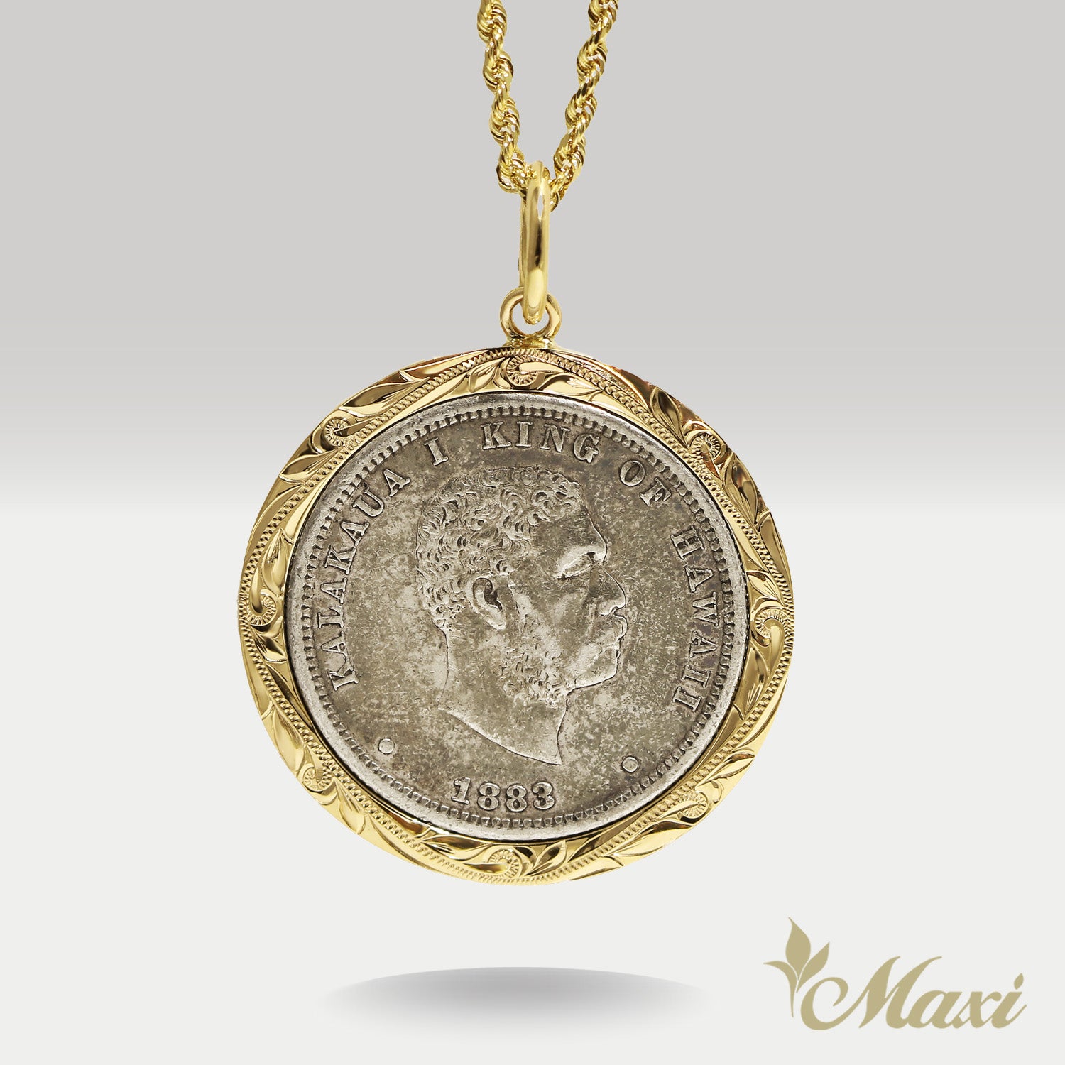 King Kalakaua Coin Pendant-Large [14K/18K Gold]