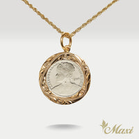 Queen Liliuokalani Replica Coin Pendant-Small [14K Gold]
