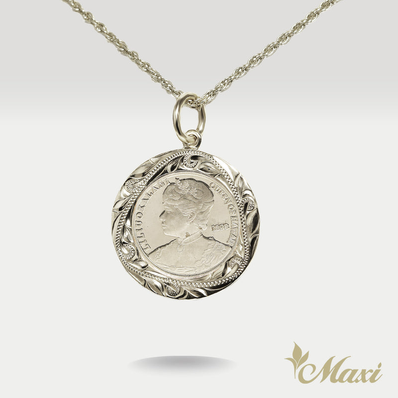 Queen Liliuokalani Replica Coin Pendant-Small [14K Gold]