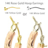 [14K Gold] Cut Out Hoop Hinged Pierced Earring- Small*Made to Order* (Hinged-KR0049)