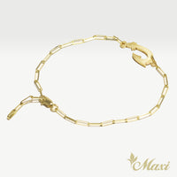 Fish Hook Bracelet with Diamond_Small  [14K/18K Gold]
