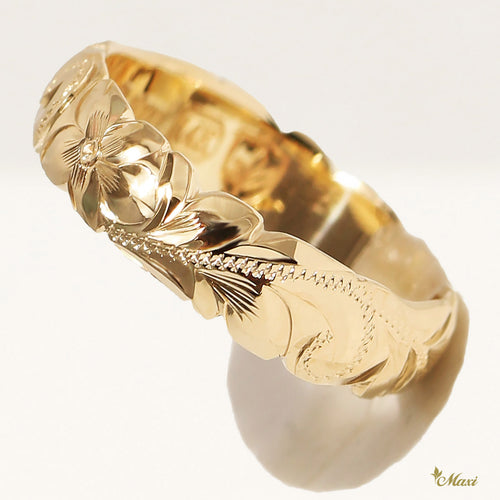 [14K/18K Gold/Platinum] 5mm Barrel Ring_Cut Out Edge *Made to Order* (R0133_5)